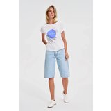 Marisse Cotton Blouse With Print, White | ePonuda.com