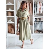 DStreet Koszulowa sukienka maxi ARMINA zielona | shoptok.hr