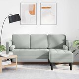 Set sofe s jastukom Svijetlo siva Poliester Svjetlosiva 173 x 131 x 67 cm | shoptok.hr