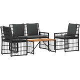  Set vanjskog namještaja 4 pcs Crna i tamno siva | Eponuda.com