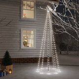 vidaXL Božično drevo s konico 310 hladno belih LED diod 300 cm Cene