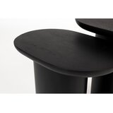 White Label Stranske mizice v kompletu 2 ks z mizno ploščo iz mangovega lesa 37x56 cm Bela – | Shoptok.si