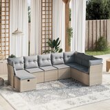 vidaXL 8-dijelni set vrtnih sofa s jastucima bež od poliratana | shoptok.hr
