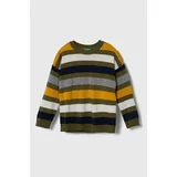 United Colors Of Benetton Otroški pulover s primesjo volne siva barva