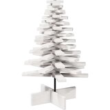 vidaXL Lesena novoletna jelka za okras bela 80 cm trdna borovina | Shoptok.si