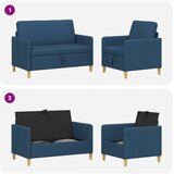  Set sofe s pohranom 2 pcs Plava Poliester | Eponuda.ba
