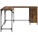  Radni stol boja dimljenog hrasta 141x141x75cm konstruirano drvo | shoptok.hr