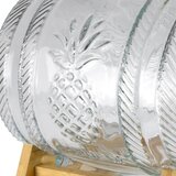  Staklena bačva 3l prozirna sa drvenim postoljem i slavinom - ananas | shoptok.hr