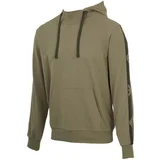 Emporio Armani Lounge Woven Tape Hooded Sweatshirt Khaki Green Zelena