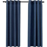  Zavjese za zamračivanje s prstenima 2 kom plave 140 x 175 cm | shoptok.hr