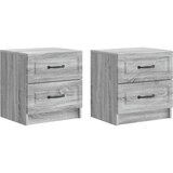  Noćni ormar s ladicama 2 pcs Siva sonoma 43 x 34,5 x 44,5 cm | shoptok.hr