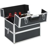  Kovčeg za šminku 37 x 24 x 35 cm crni aluminijski | shoptok.hr