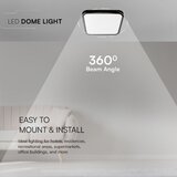  LED plafonsko svetlo za kupatilo LED/24W/230V IP44 3000K 29x29 cm crno | Eponuda.com