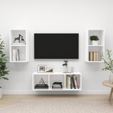 vidaXL 3-dijelni set TV ormarića bijeli od iverice Cijene