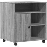  Stalak za pisač s kotačima siva boja hrasta 60 x 50 x 67 cm | shoptok.hr