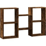 vidaXL Stenska polica dimljeni hrast 96x18x60 cm inženirski les, (21554411) Cene