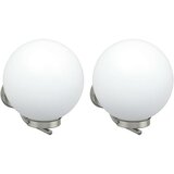  Zunanje stenske svetilke 2 kosa Srebrna nerjavna jeklena IP44 | Shoptok.si