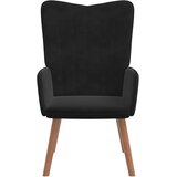  Stolica za opuštanje crna baršunasta | shoptok.hr