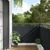 vidaXL Vrtno platno za zasebnost antracitno 400x90 cm PVC | Shoptok.si