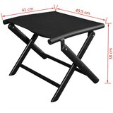  Sklopivi naslon za noge aluminijum i tekstilen crni | shoptok.hr