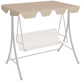 vidaXL Streha za vrtno gugalnico bež 188/168x110/145 cm | Shoptok.si