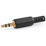 Nedis CAVC22900BKG, Audio konektor, Ravni, Muški, Pozlaceni, Lemljenje, Preènik ulaza: 4,0 mm,PVC, 1 kom | Eponuda.com