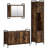  Set ormarića za kupaonicu 3 kom. Dimljeni hrast | shoptok.hr