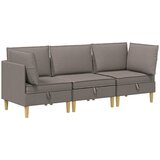  Set namještaja za dnevni boravak 3 pcs Sivosmeđa Tkanina | shoptok.hr