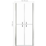 vidaXL Vrata za tuš-kabinu prozirna ESG 76 x 190 cm | shoptok.hr
