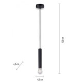 LEUCHTEN DIREKT 15617-18 - Viseći luster na sajli BRUNA 1xE27/60W/230V crna | Eponuda.com