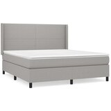  Box spring postelja z vzmetnico svetlo siva 180x200 cm blago, (20846681) | Shoptok.si