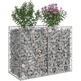  Gabionski uzdignuti krevet Srebrno 100 x 50 x 80 cm - 100 x 50 x 80 cm | shoptok.hr