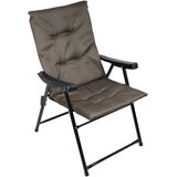  Saska Garden 1055725 zložna vrtna stolica s blazino siva Slike
