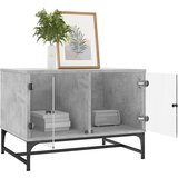  Stolić za kavu sa staklenim vratima boja betona 68,5x50x50 cm | shoptok.hr