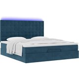  Okvir kreveta s madracima tamnoplavi 160x200cm baršunasti | shoptok.hr