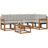  Set vanjskih sofa 6 kom. Prirodna i svijetlo siva | shoptok.hr