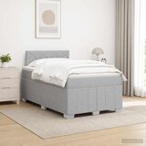  Boxspring krevet s madracem Svjetlosiva 120 x 190 cm Tkanina | shoptok.hr