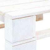  Vrtni tabure od paleta od bijelo impregnirane borovine - Plava 1 naslon za noge Bijela | shoptok.hr