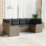 vidaXL set od 6 dijelova s jastučićima sivi poli ratan | shoptok.hr