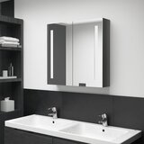 vidaXL LED kupaonski ormarić s ogledalom sjajni sivi 62 x 14 x 60 cm Cijene