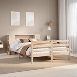 vidaXL Knjižna postelja brez vzmetnice 140x190 cm trdna borovina | Shoptok.si