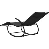  Gugalni ležalnik črno jeklo in tekstil, (20663163) | Shoptok.si