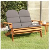  Klupa Adirondack s jastucima 126 cm masivno drvo bagrema | shoptok.hr