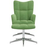  Stolica za opuštanje s osloncem za noge svjetlozelena baršun | shoptok.hr
