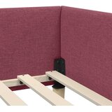  Kutni okvir kreveta Vinska crvena 90 x 190 cm tkanina | shoptok.hr
