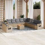 vidaXL 12-dijelni set vrtnih sofa s jastucima bež od poliratana | shoptok.hr