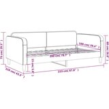  Dnevni krevet smeđesivi 100 x 200 cm od tkanine | shoptok.hr