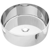 Maison Chic Umivalnik - Kopalna umivalnik - Lavabo keramičen 40x15 cm srebrn, (21684549) Cene