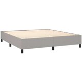  Krevet box spring s madracem LED svjetlosivi 160x200 cm tkanina | shoptok.hr
