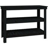  Delovna miza črna 110,5x50x80 cm trdna borovina, (20751391) | Shoptok.si